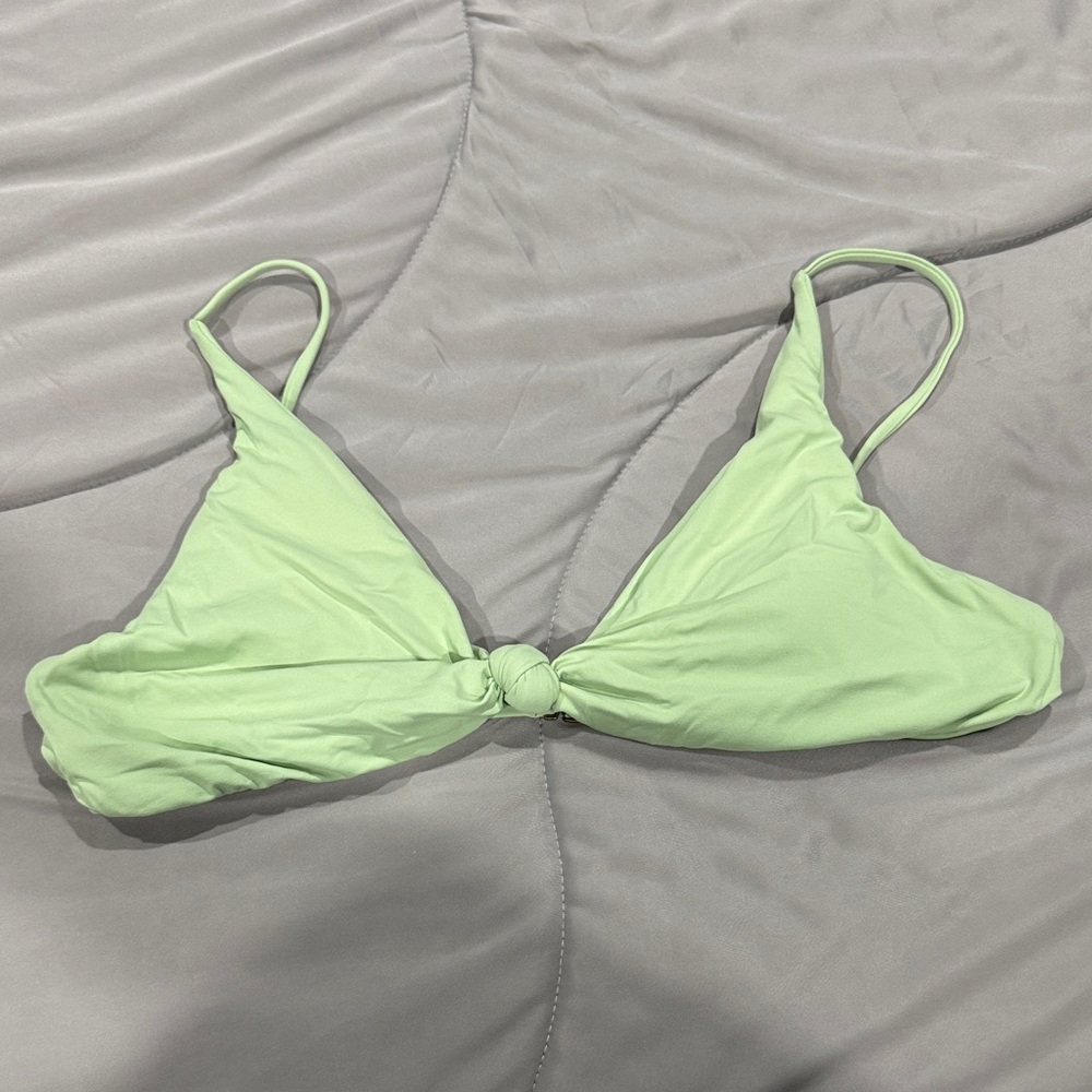 O'Neill Light Green Knot Triangle Bikini Top